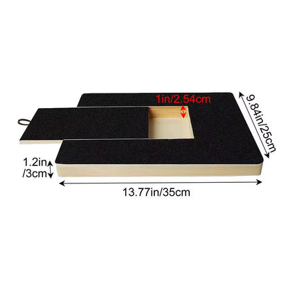 ScratchPup size: 35 × 25 × 3 cm (13.8 × 9.8 × 1.2 in) with a 2.5 cm deep treat drawer